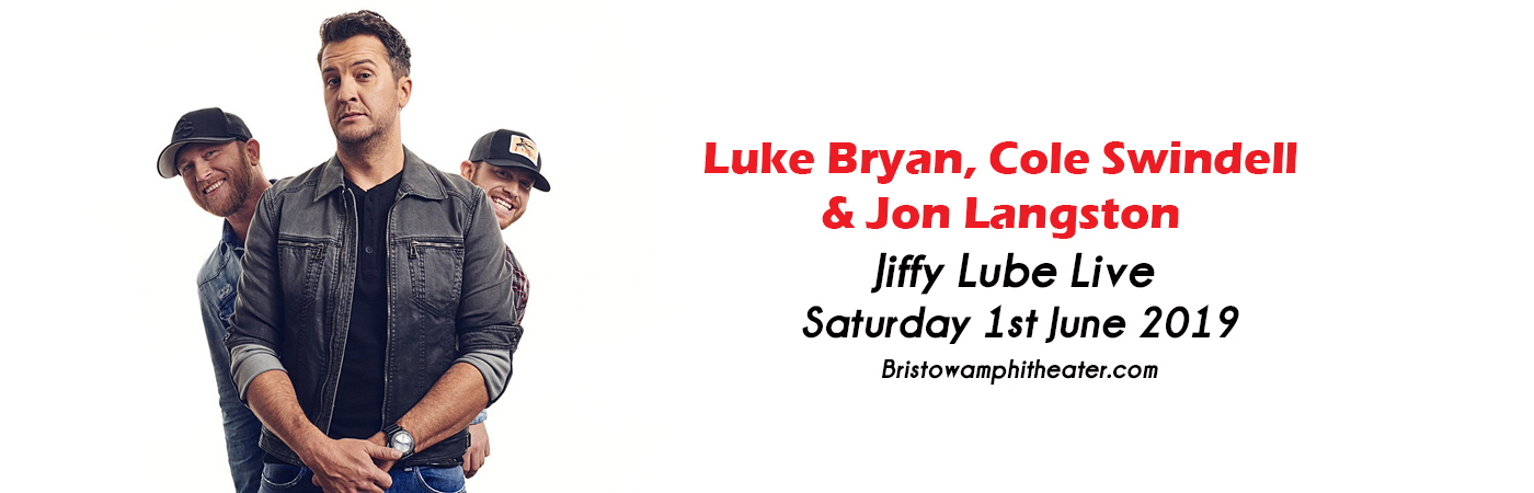 Luke Bryan, Cole Swindell & Jon Langston. at Jiffy Lube Live tickets Luke Bryan, Cole Swindell & Jon Langston. at Jiffy Lube Live