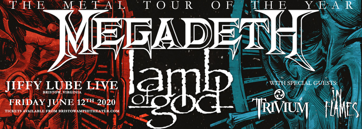 Megadeth & Lamb of God [CANCELLED] at Jiffy Lube Live
