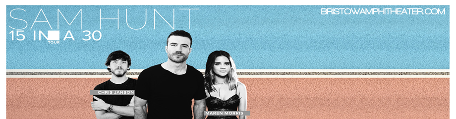 Sam Hunt, Maren Morris & Chris Janson at Jiffy Lube Live