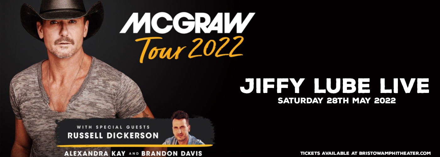 Tim McGraw & Russell Dickerson Tickets | May | Lube at Bristow, Virginia