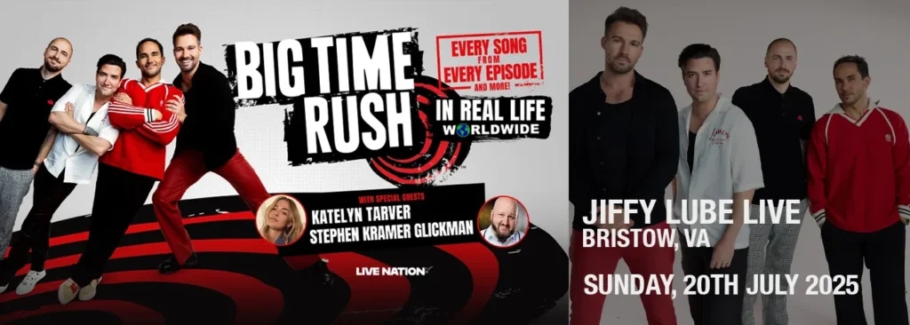 Big Time Rush & Katelyn Tarver at Jiffy Lube Live